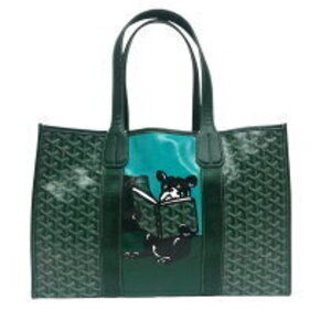 Goyard Villette Tote Bag Green Goyardine Canvas